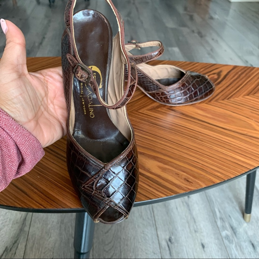 Vintage Eduardo Capalino Sling Back Peep Toe View 2